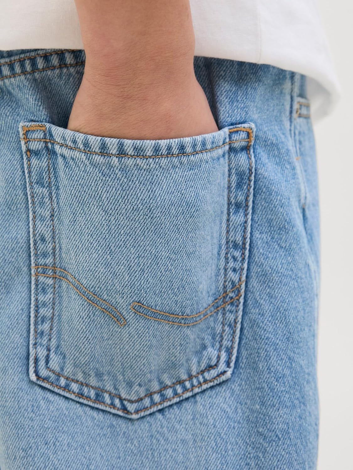 Detalle de JACK & JONES Boy Jeans-Shorts Loose Fit – Juniorgröße, robust und leger