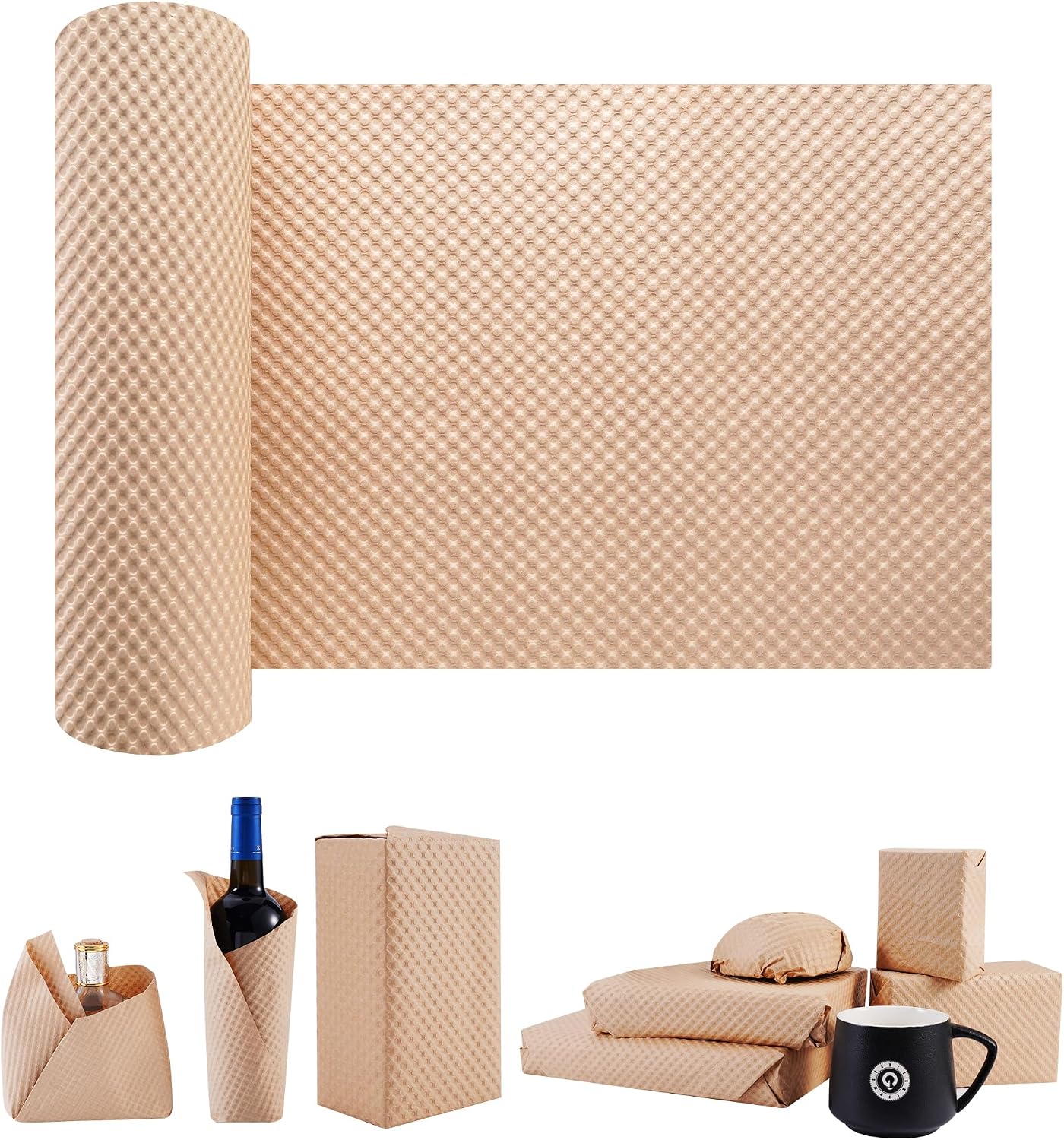 Detalle de SZSYumUnion Paper Bubble Wrap Roll 3 papieren bubbelrol voor breekbare spullen
