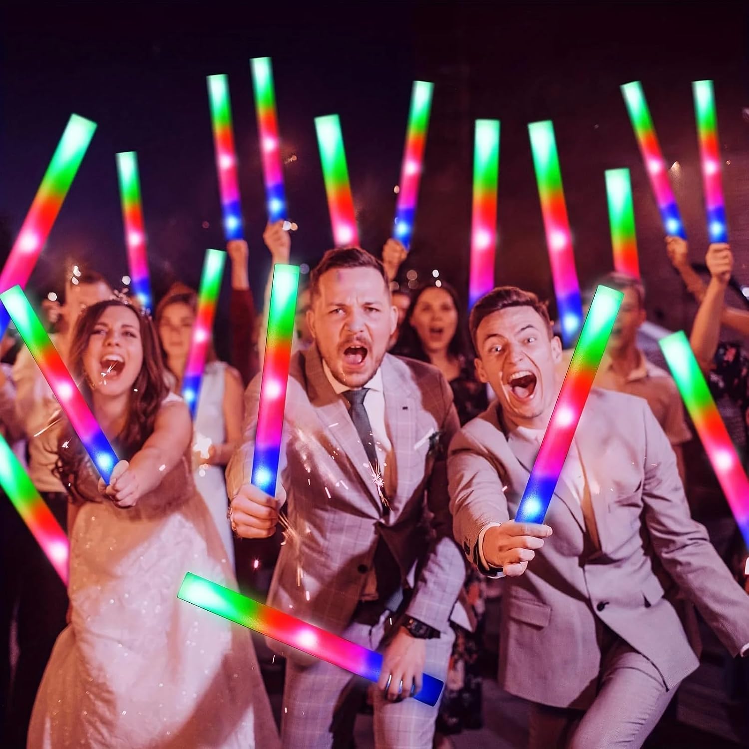 Thumbnail 5 de Easymaidi 68Pcs LED Foam Glow Sticks 68pcs pack