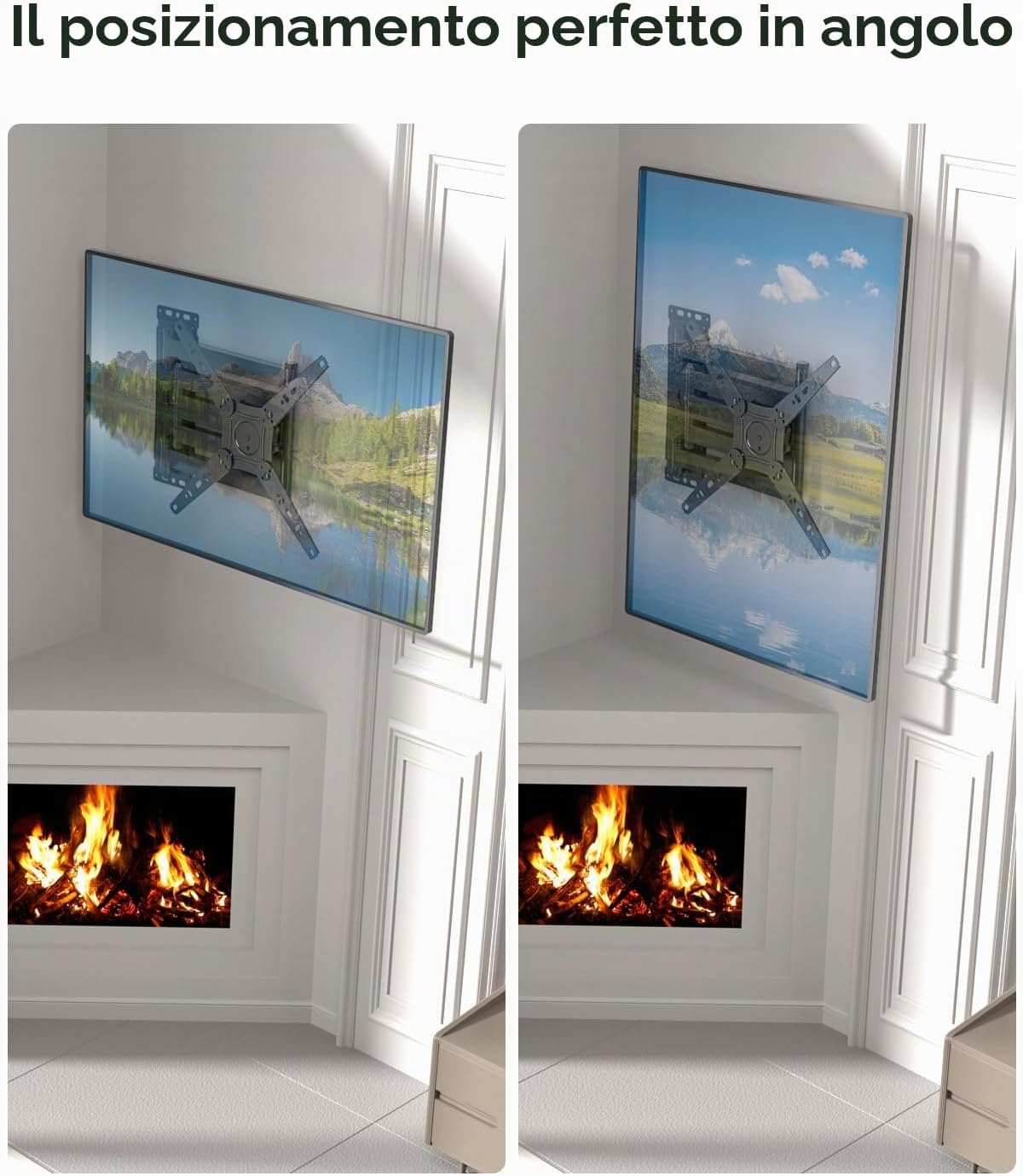 Thumbnail 6 de Supporto TV Parete con Braccio Articolato Extra Lungo 1035 mm – 17–50 pollici, fino a 30 kg, VESA 300×300