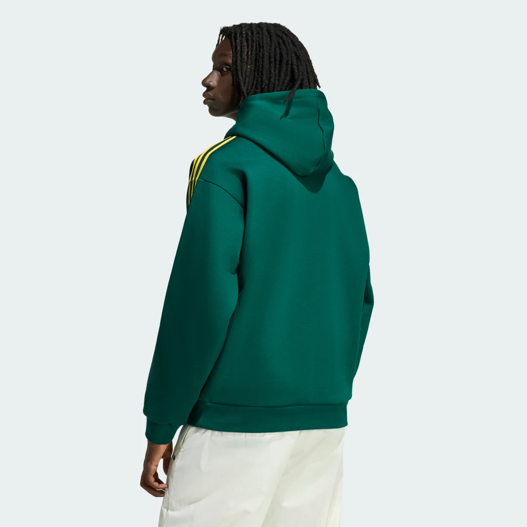 Detalle 2 de SUDADERA CON CAPUCHA TIPPED STRIPES de Adidas — verde, estilo casual y cómodo