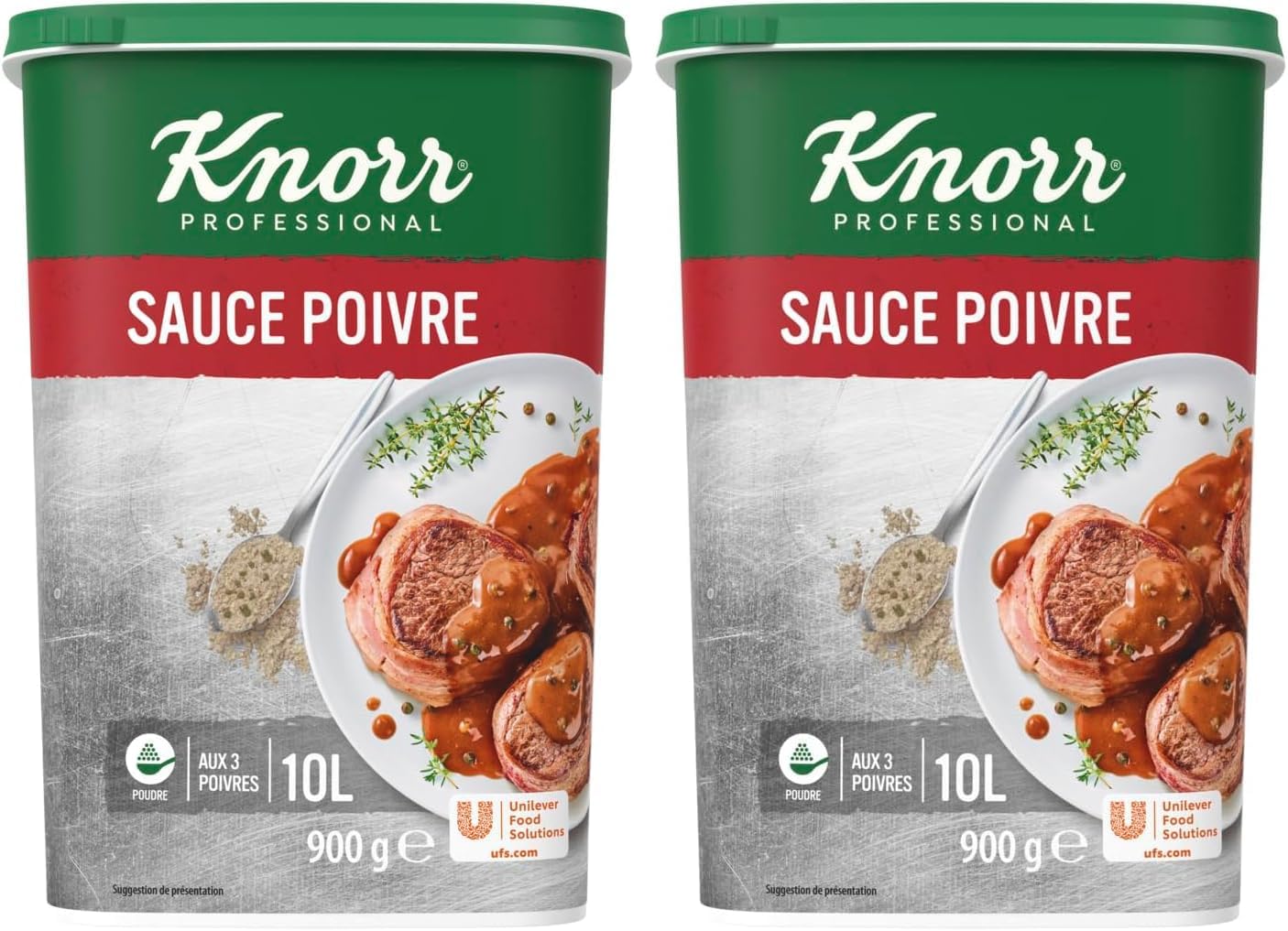 Detalle 2 de Knorr Professional Sauce Poivre déshydratée – 900 g, fabriquée en France, jusqu’à 10 L