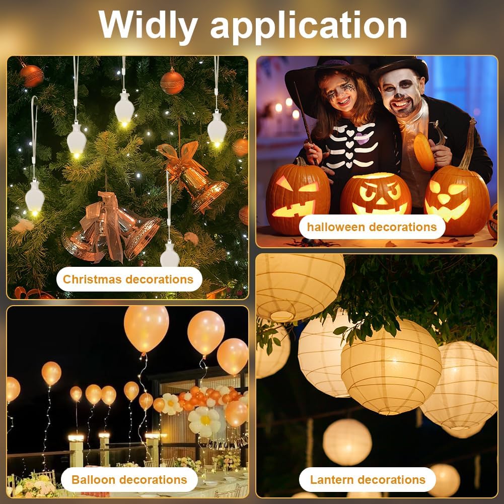 Thumbnail 6 de URAQT LED-ballonglampor, 15 varmvita minilyktor med batteridrift