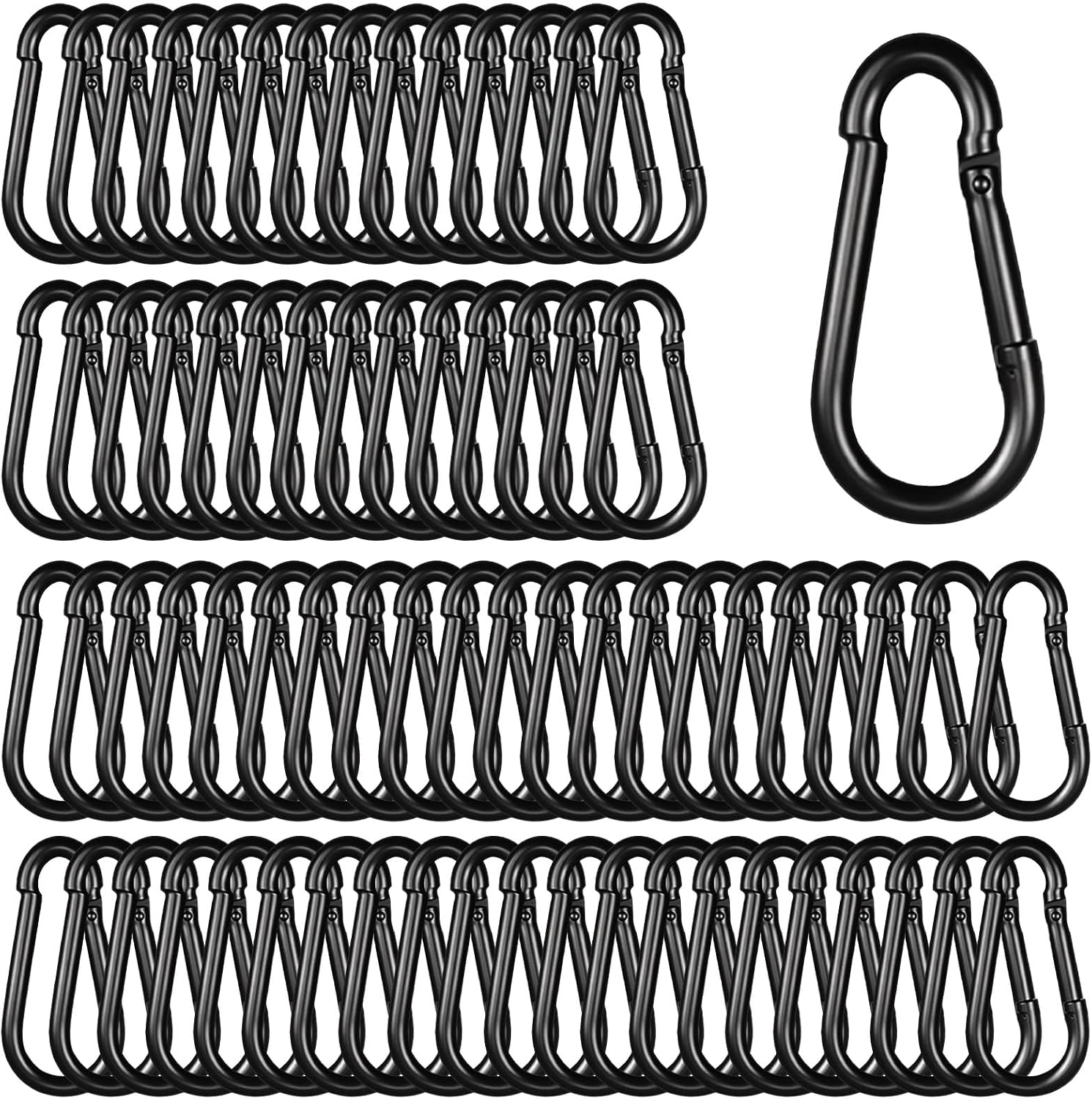 Detalle de High-PQ Black carabiner M8 80mm