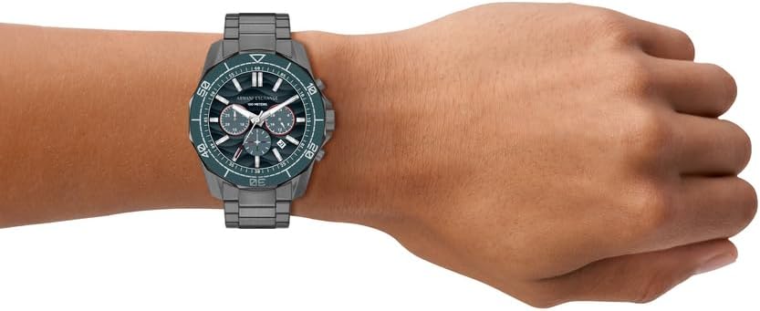 Detalle 2 de Armani Exchange Uhr für Herren – Chronograph, 44 mm, anthrazit/blau