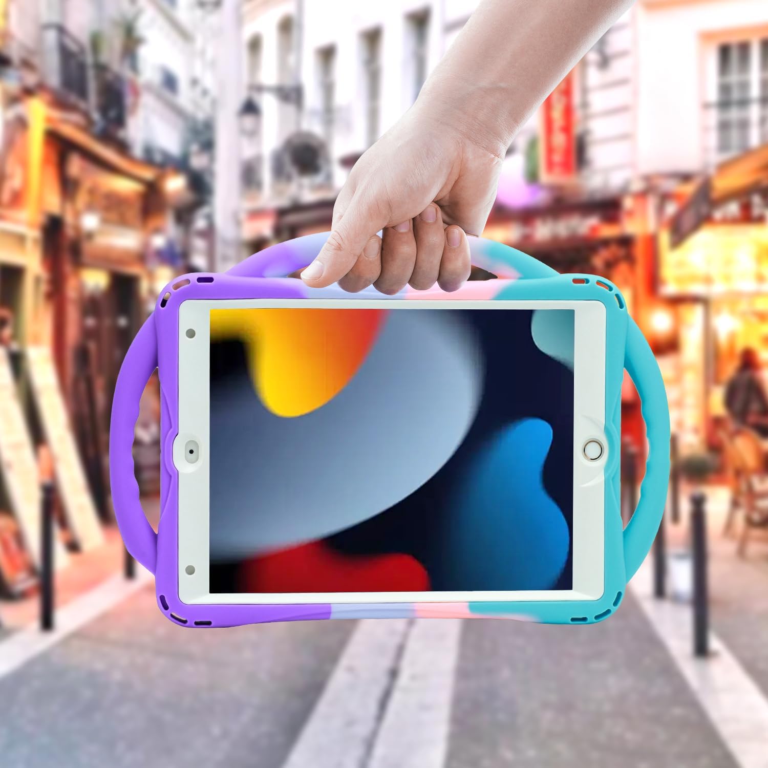 Thumbnail 6 de TOPESCT Custodia per bambini per iPad 10,2" (9a/8a/7a gen.) in silicone con protezione schermo integrata, manico e cinghia