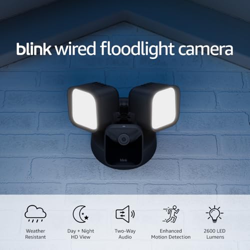 Thumbnail 1 de Blink Wired Floodlight Camera: Practical Outdoor Security with 2600 Lumens