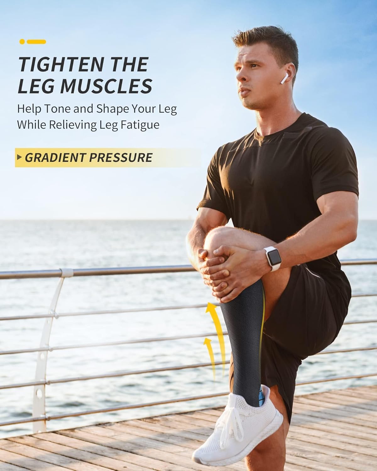 Thumbnail 4 de CAMBIVO Kompressionsstrümpfe für Damen und Herren (2 Paar) – Stützsocken für Sport, Flug, Reise & Radsport