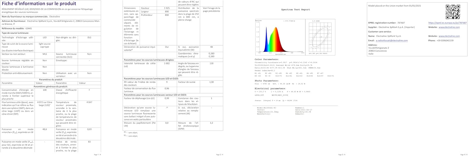 Thumbnail 5 de Electraline 63445 Proiettore Doppio LED 100 W