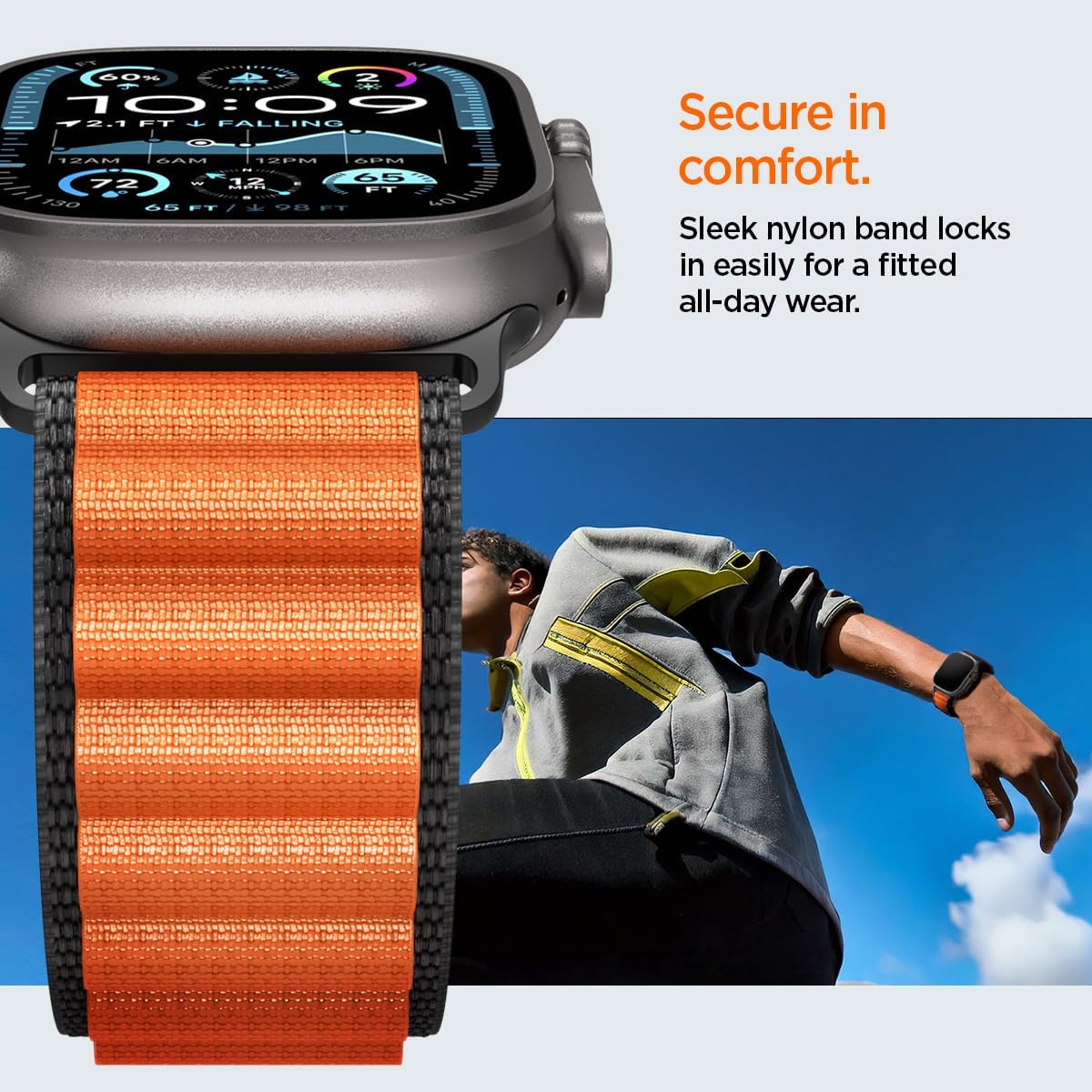 Thumbnail 4 de Spigen Bracelet en nylon avec crochet pour Apple Watch (Ultra 3/2/1 49 mm, Series 11/10 46 mm, 9/8/7 45 mm…)