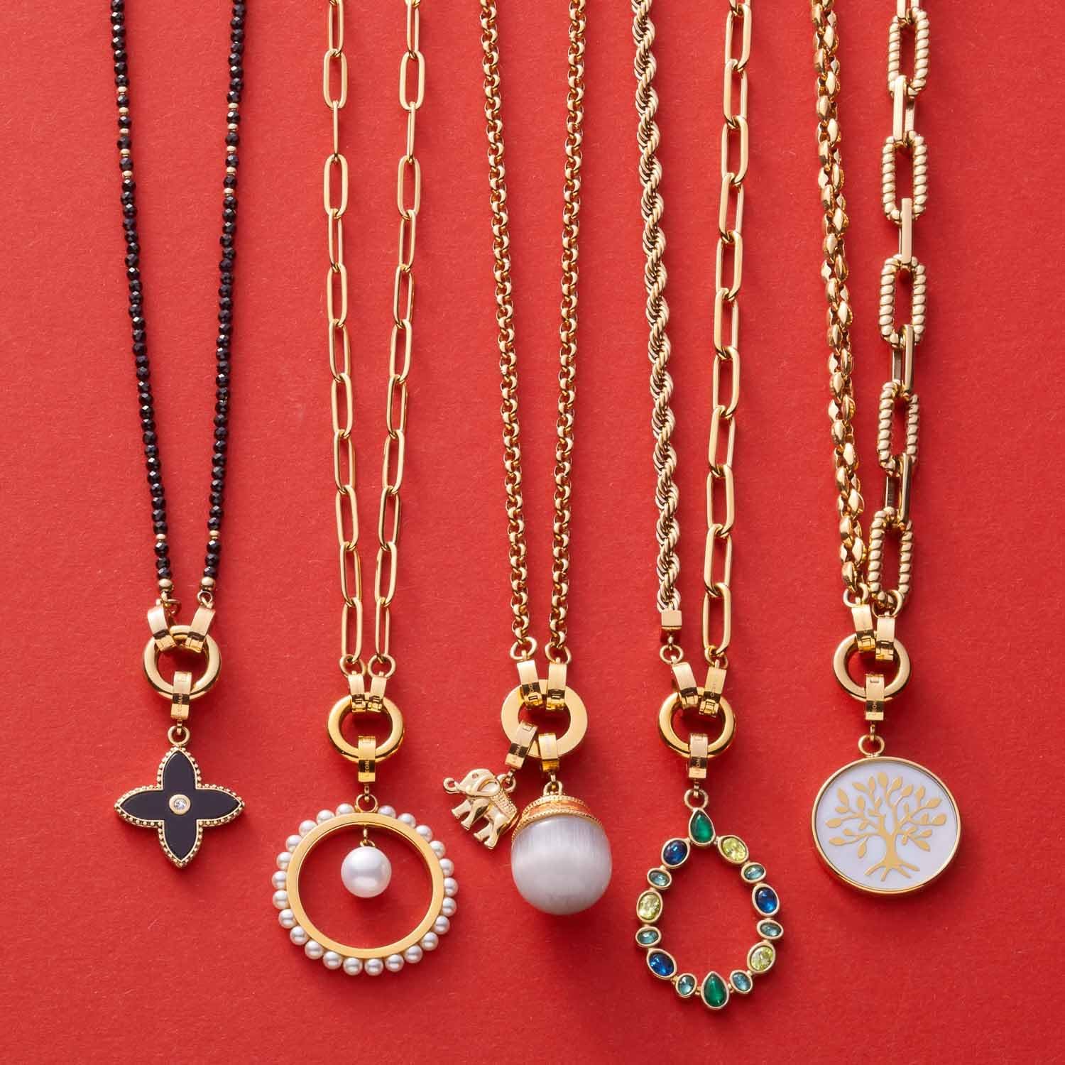 Thumbnail 5 de JEWELS BY LEONARDO Clip & Mix Rome Halskette – 50 cm, goldfarben Edelstahl