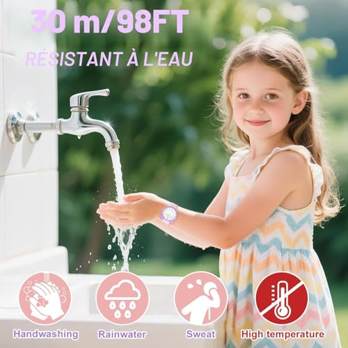 Thumbnail 1 de Juboos Montres Enfants Filles – Montre à Quartz Étanche pour Garçons et Filles (4–15 ans) avec bracelet souple