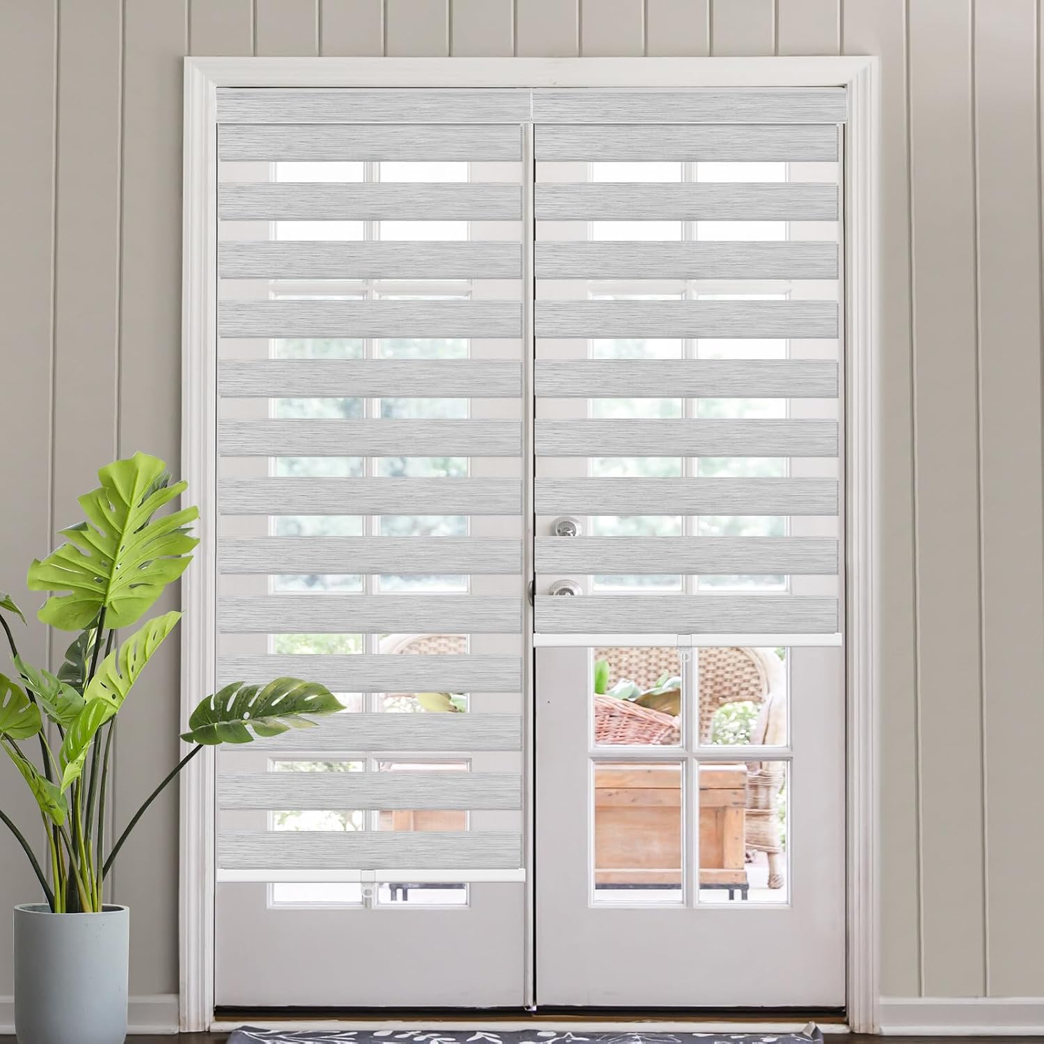 Detalle de SEEYE Cordless Zebra Blinds, 26" W x 48" H