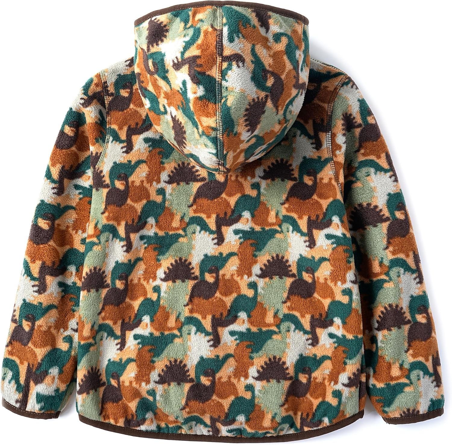 Detalle de EIGIOO Hooded Polar Fleece Jacket for Boys and Girls, Sherpa Lining and Zip-Up
