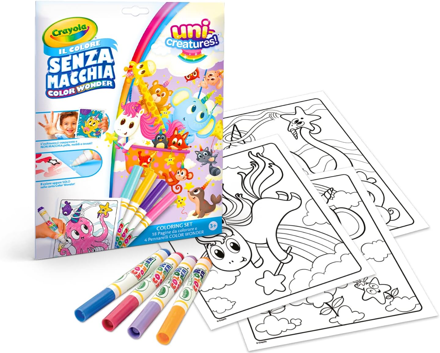 Detalle de CRAYOLA Färgwonder 25–2900 målarset med Disney Princess och fläckfria markörer