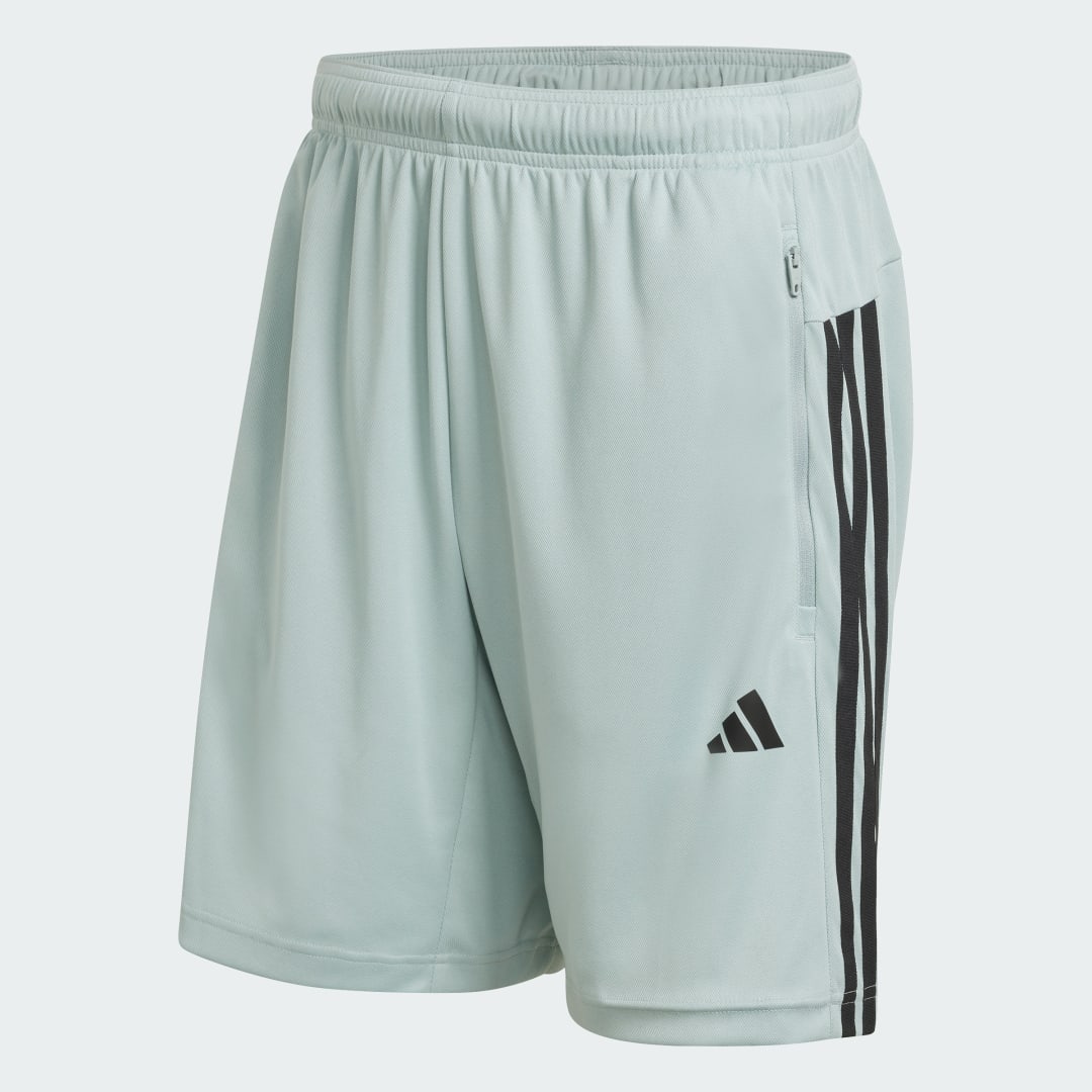 Detalle 2 de Pantalón corto de entrenamiento de piqué 23 cm Essentials Base 3 Stripes de Adidas