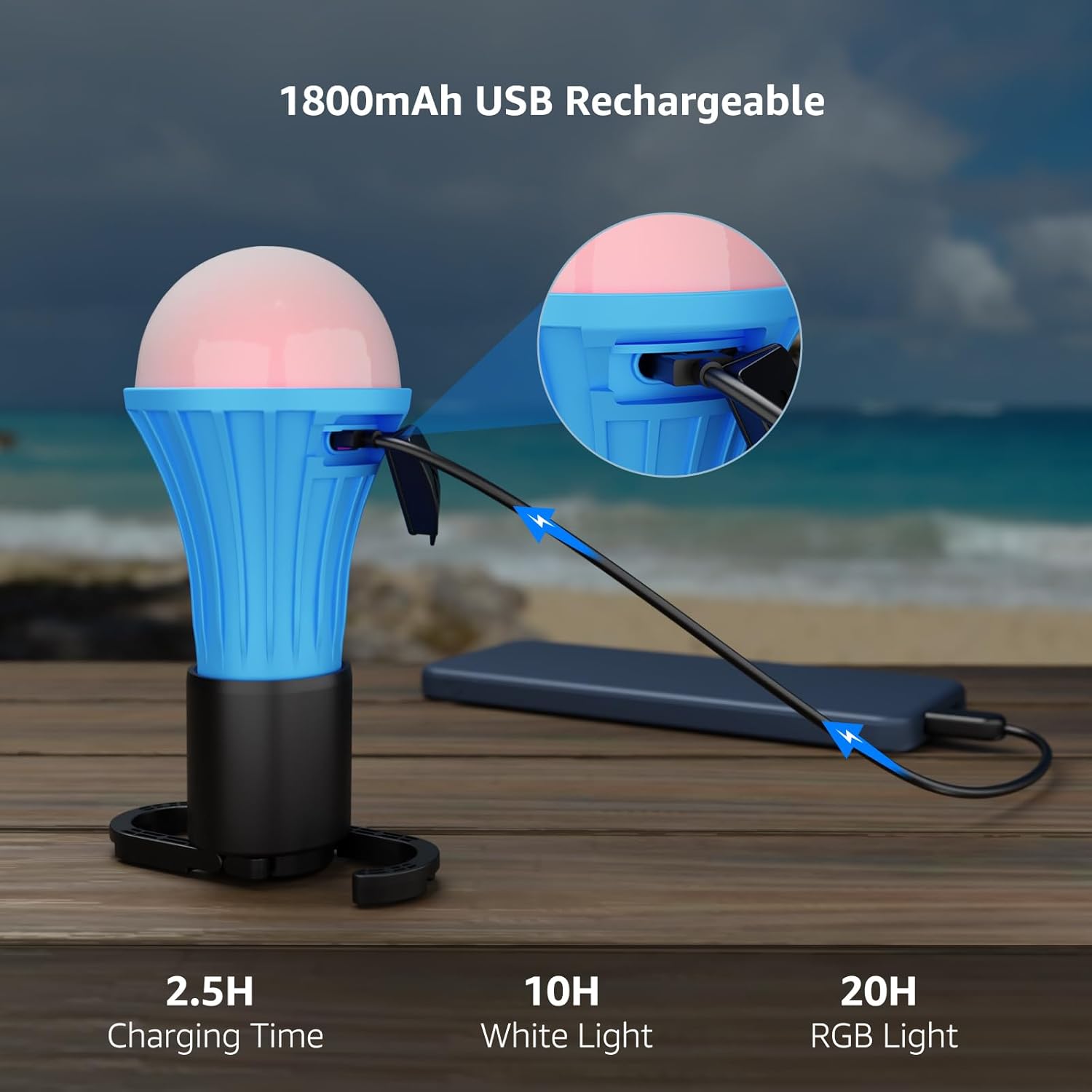 Detalle de Lepro rechargeable camping light 75 g