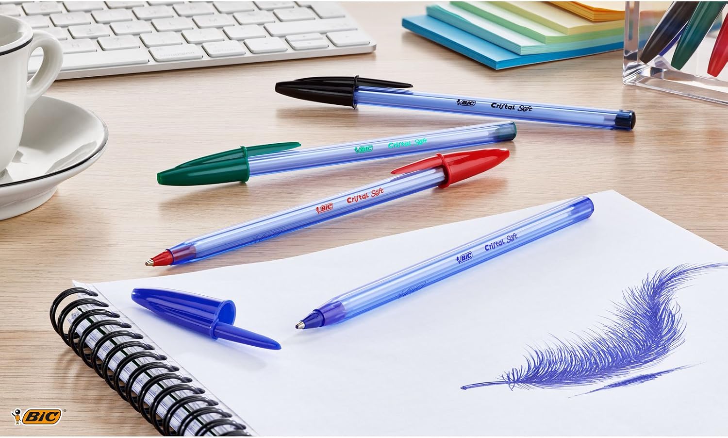 Thumbnail 1 de BIC Cristal Soft Rosso 1.2 mm penne