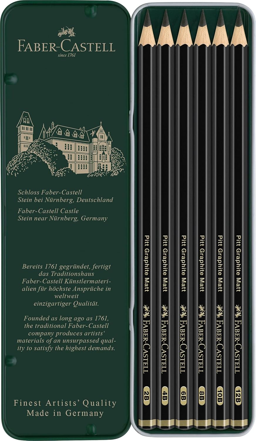 Thumbnail 2 de Faber-Castell Art & Graphic Pitt Graphite Matt Pencil Tin of 6
