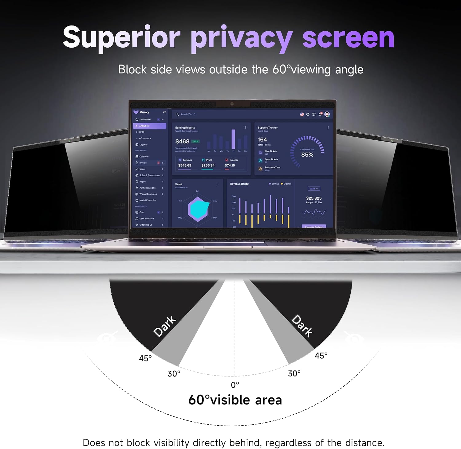 Thumbnail 1 de IPROKKO 13.3-inch Magnetic Laptop Privacy Screen for 13.3" Laptops (16:9)