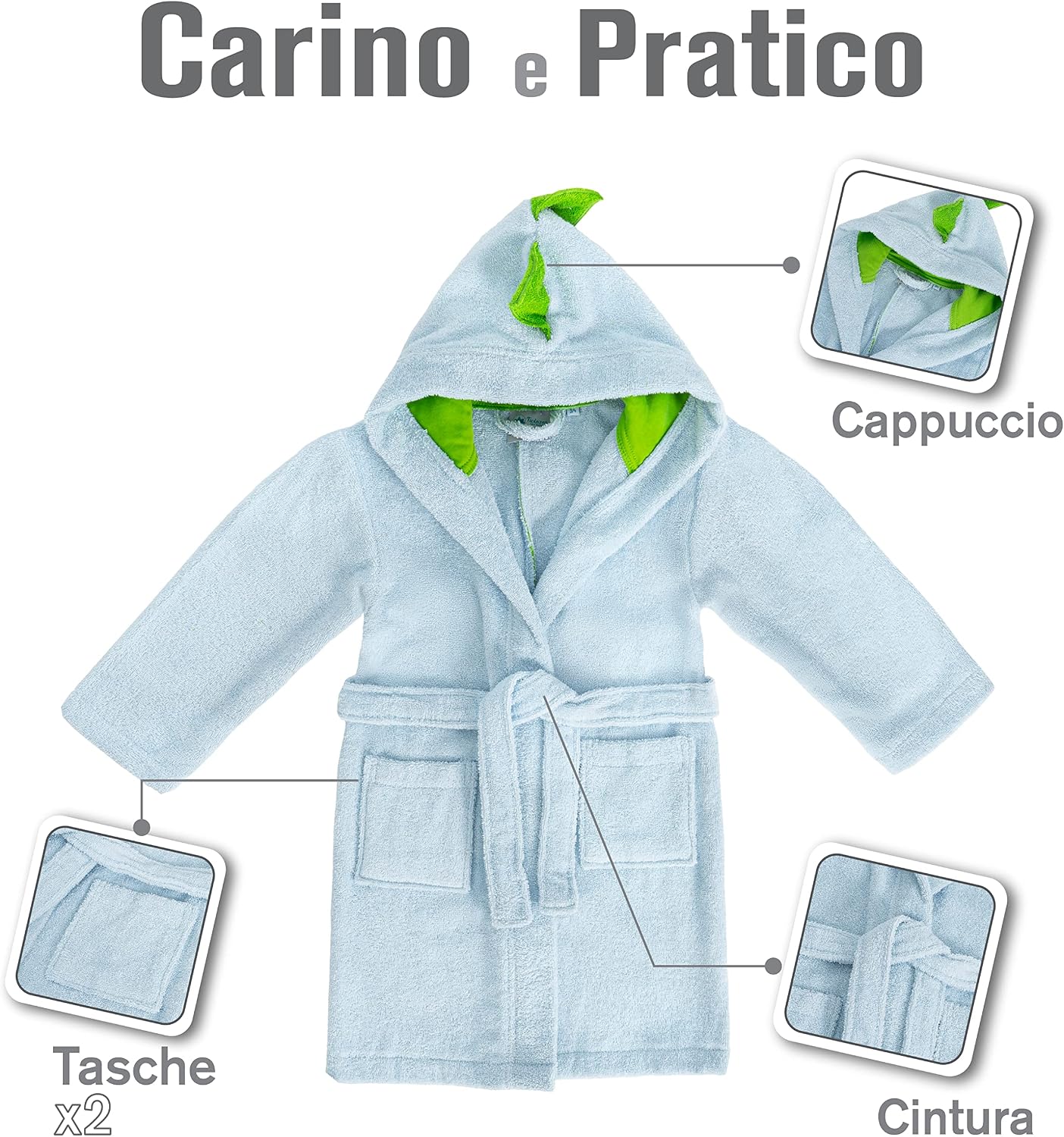 Thumbnail 2 de Twinzen Accappatoio Bambino 100% Cotone 360gsm