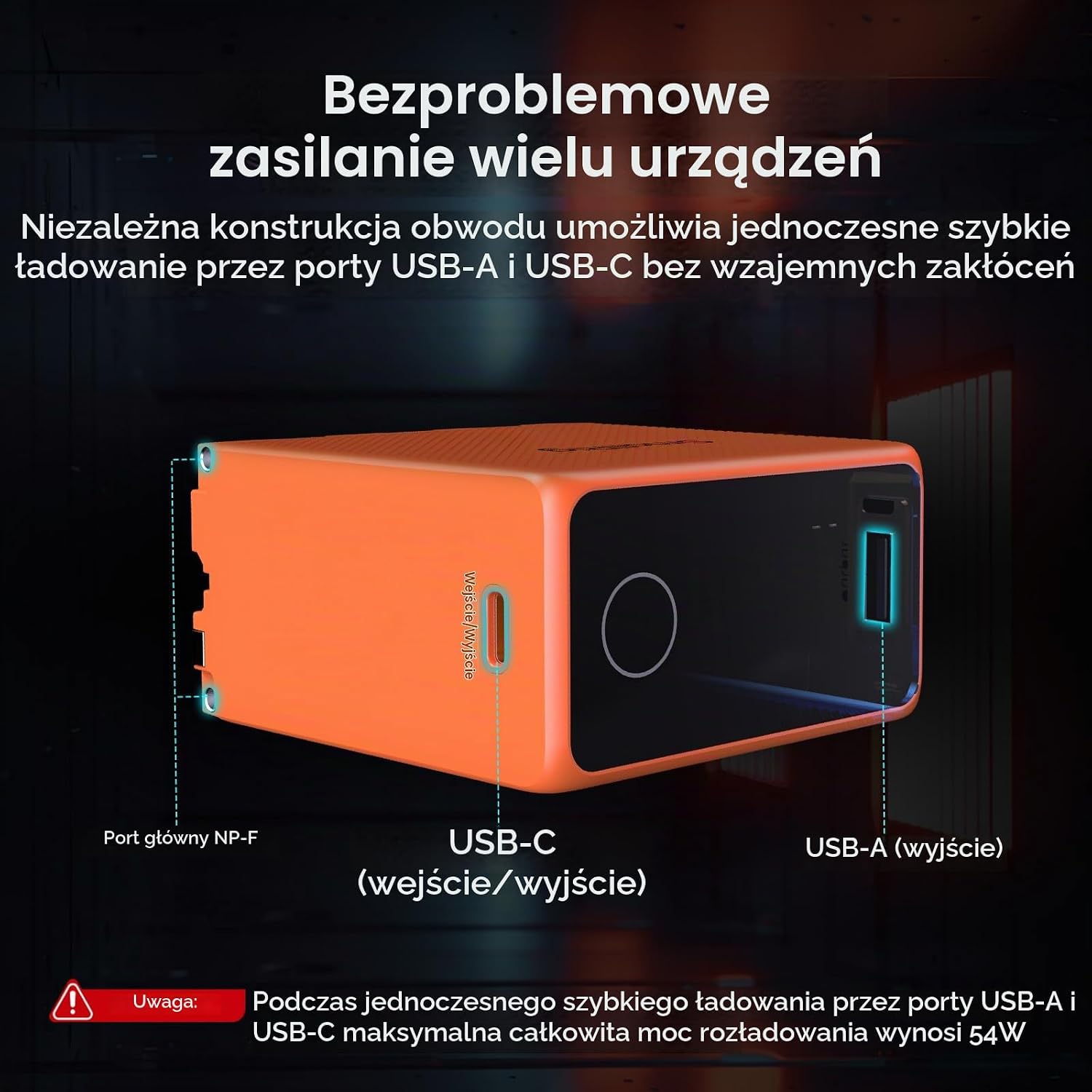 Thumbnail 6 de SMALLRIG NP-F970 4576-SR – akumulator 10 500 mAh z USB-C PD 36 W i ekranem OLED