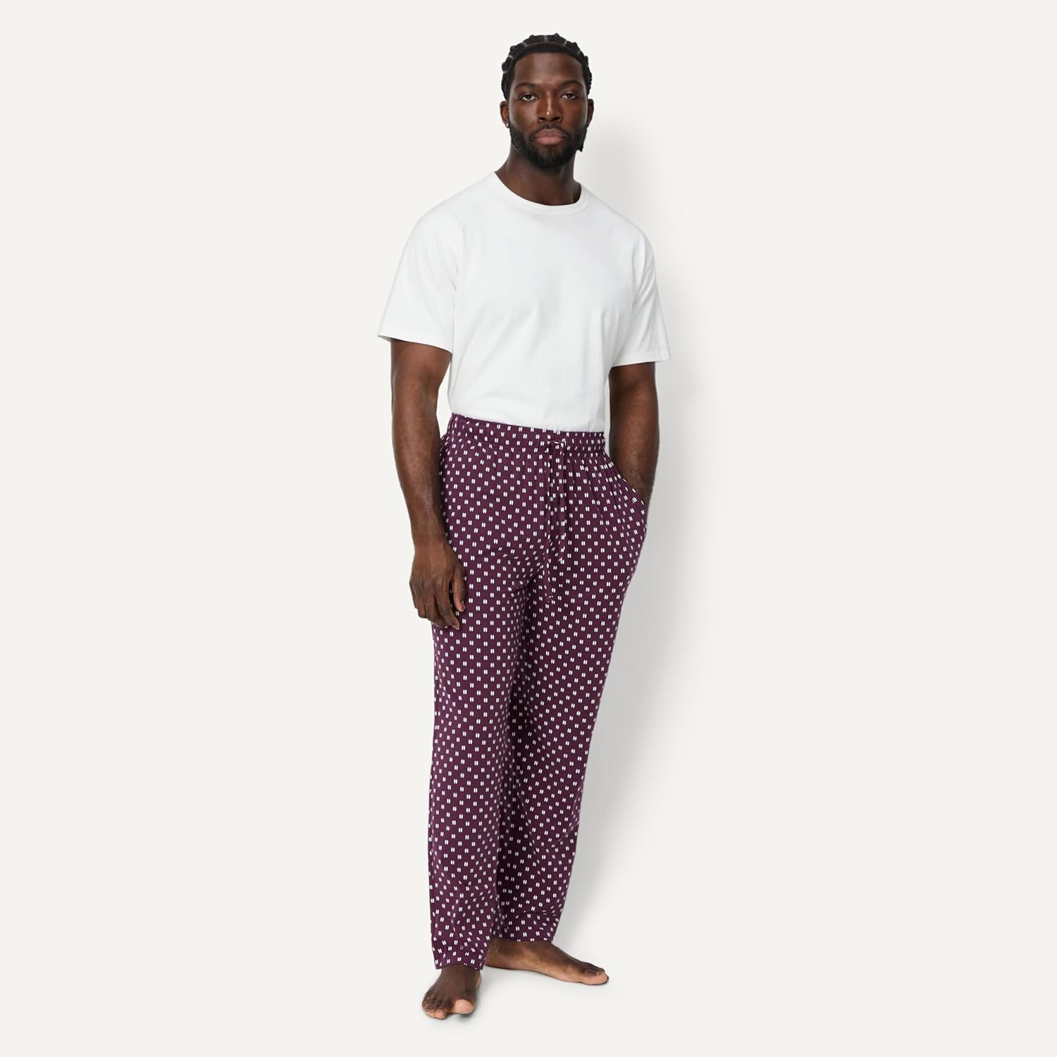 Detalle de Amazon Essentials Men's Cotton-Modal Pyjama Bottoms