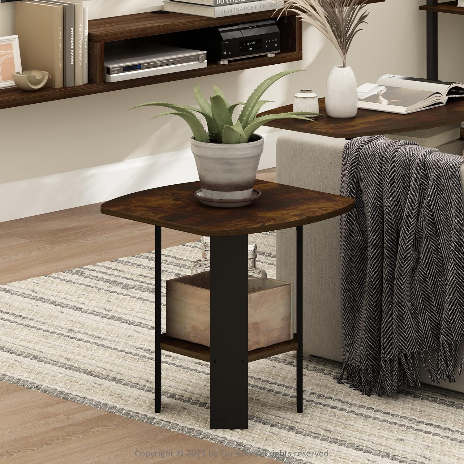 Detalle de Furinno Side Table 20 x 20 x 19.6 Inches