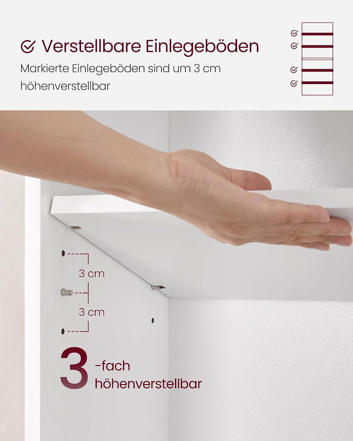 Thumbnail 6 de VASAGLE Bücherregal 6 Ebenen 160,7 cm