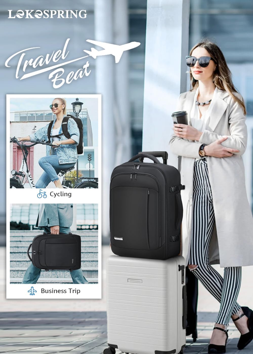 Thumbnail 1 de Lekespring Travel Backpack 45L 17.3in rucksack