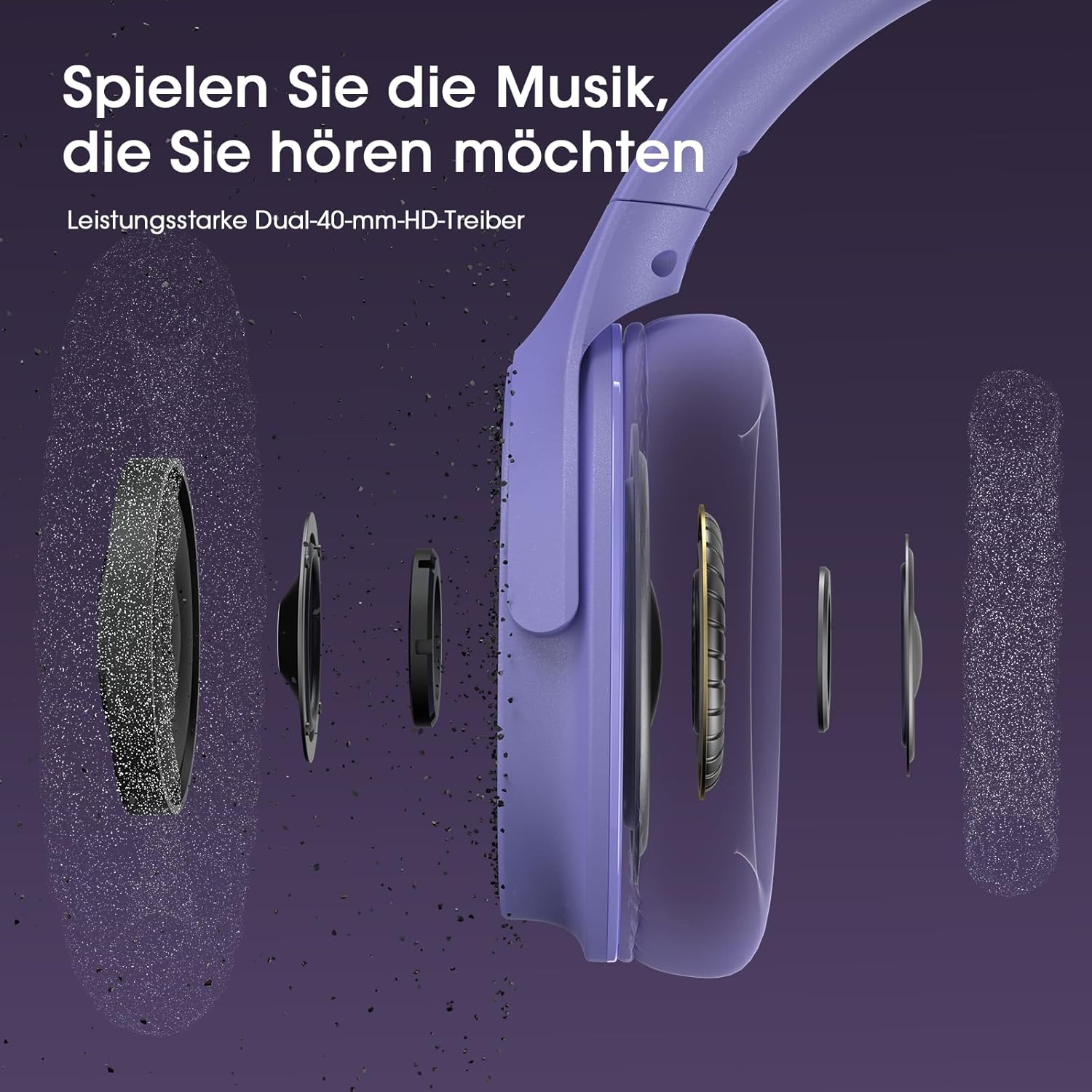 Thumbnail 3 de DOQAUS Bluetooth Over-Ear Kopfhörer 70 h