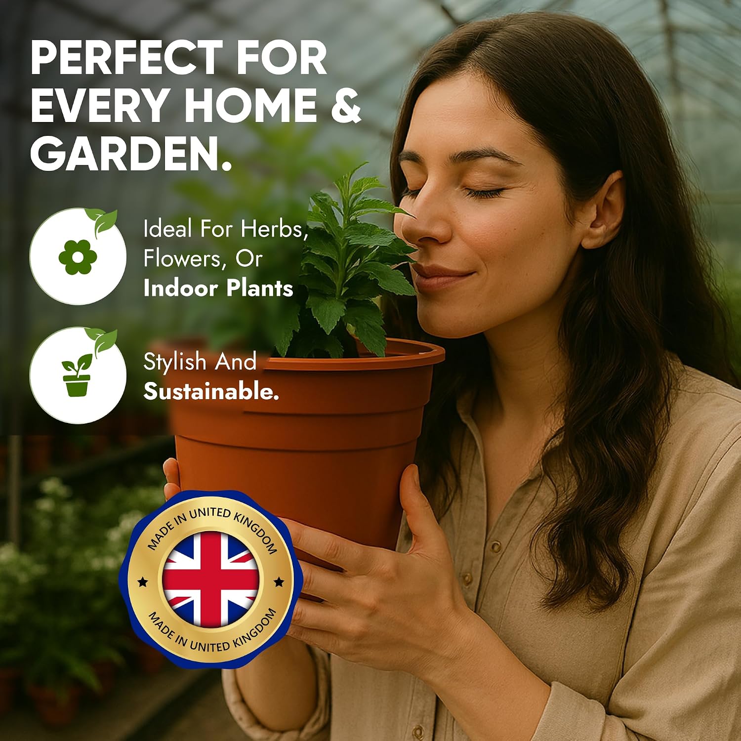 Thumbnail 6 de Happy Pots 15cm plant pot 5 pack