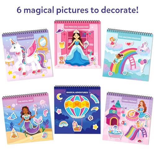 Thumbnail 3 de Skillmatics Peelies – Unicorns & Princesses, Reusable Sticker Activity Book