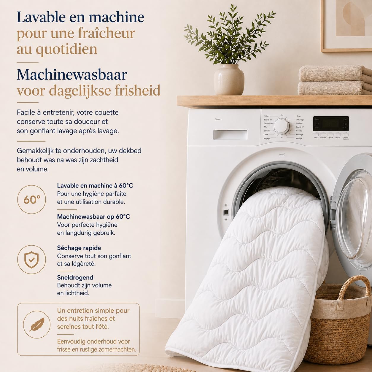 Thumbnail 5 de SOHYGGE QUILT150WAVES zomerdekbed 220 x 240 cm, 150 g/m² microvezel