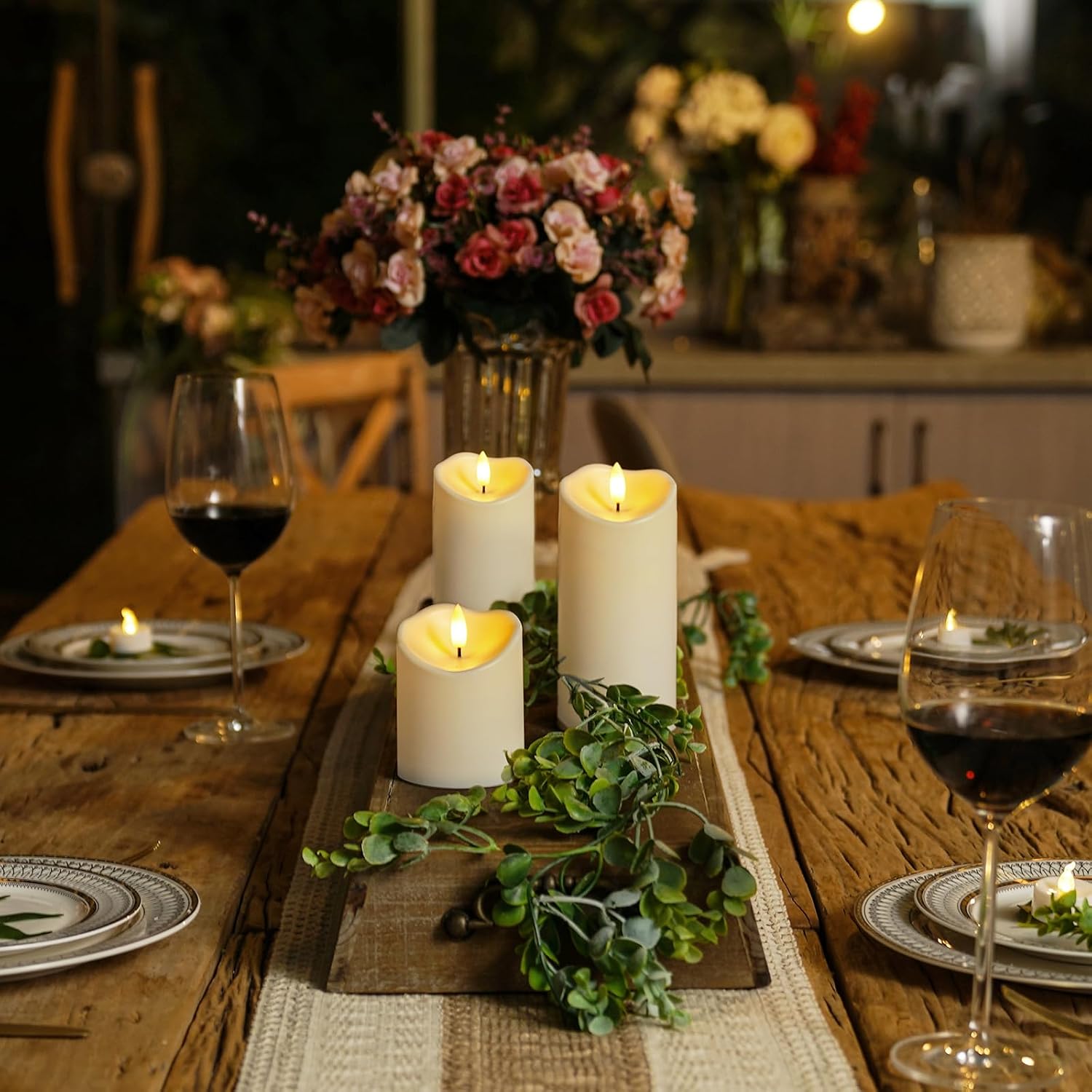 Detalle de Homemory Flameless LED Candles with Remote, Timer, Water-Resistant Design