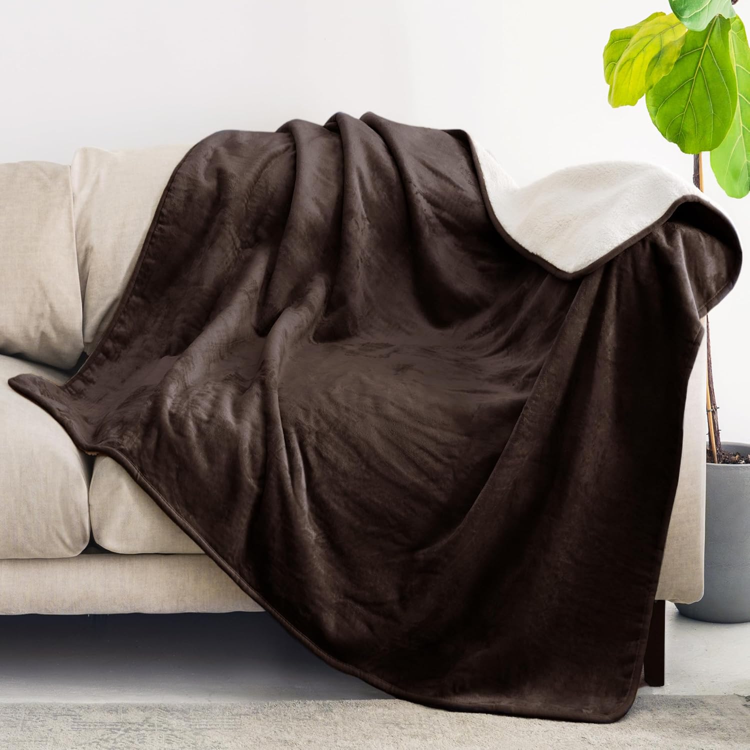Detalle de Dreamzie Coperta impermeabile per cani 127x152 cm in pile Sherpa