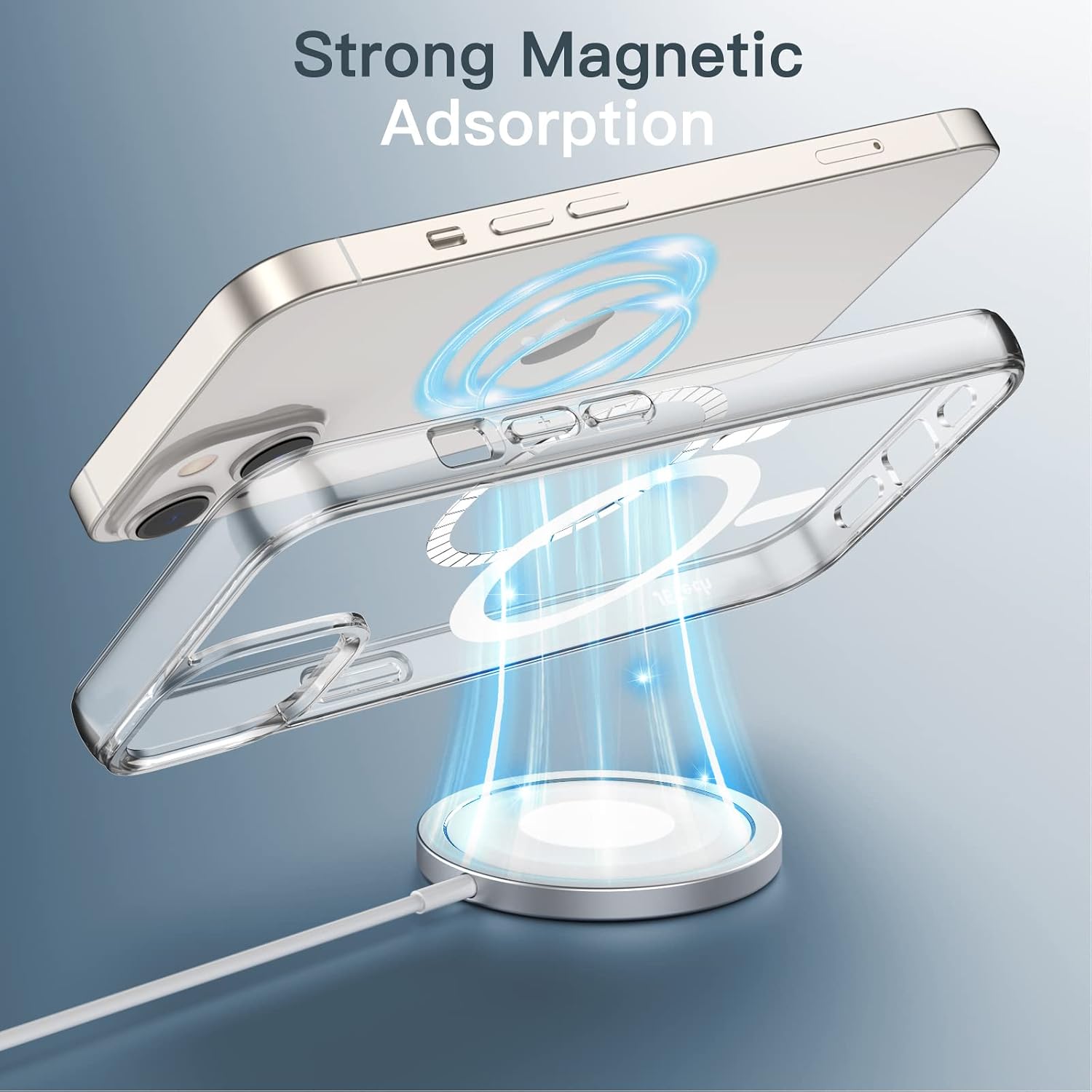 Detalle de JETech Magnetic Case for iPhone 13 (6.1-inch) with MagSafe support – clear shockproof bumper cover