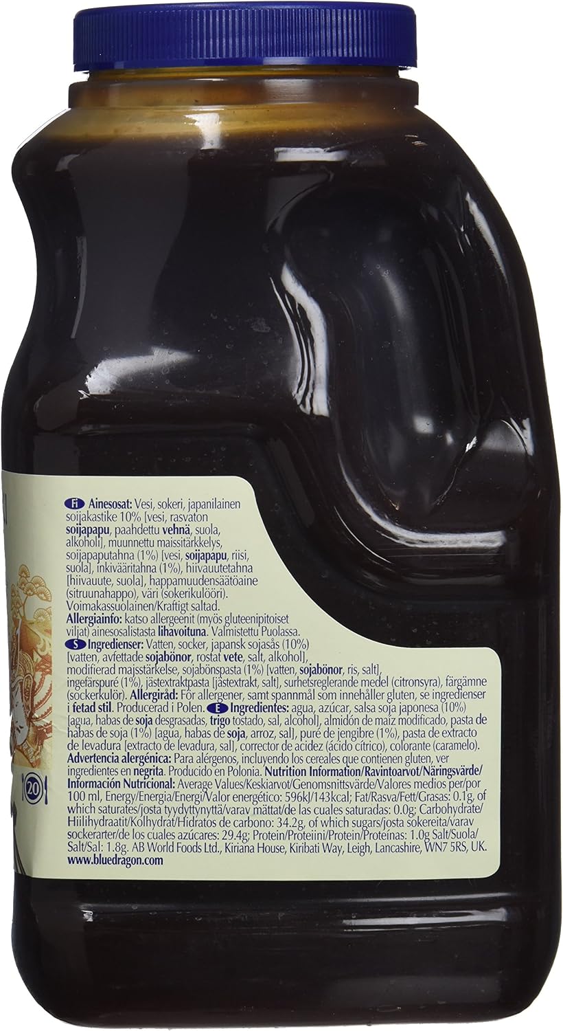 Detalle 2 de Blue Dragon Salsa Teriyaki con Jengibre 🥢 1L