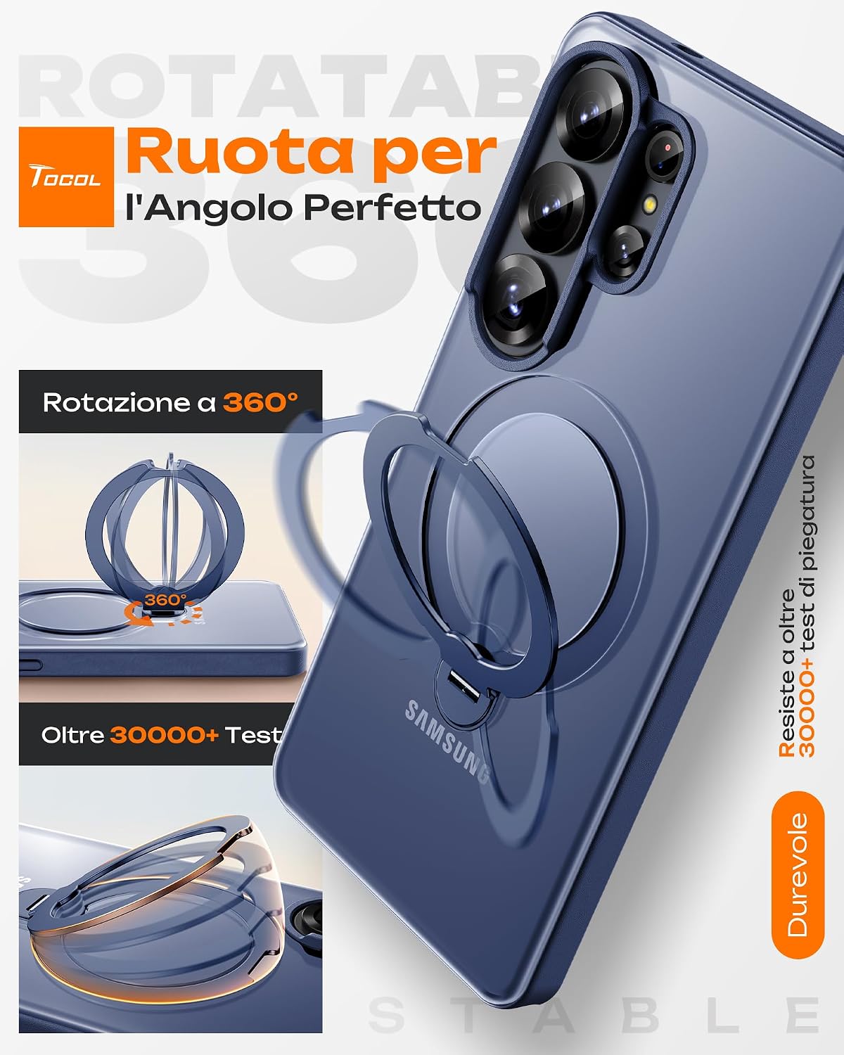 Detalle de TOCOL Galaxy S26 Ultra cover con MagSafe