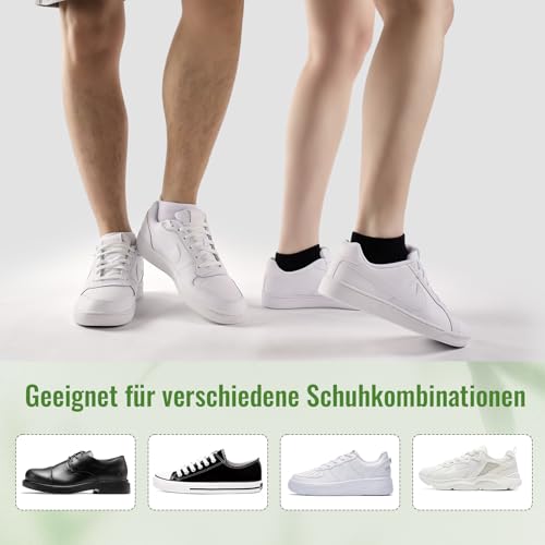 Detalle de Effeet Bambus Sneaker Socken 20 Paar – Antibakterielle, atmungsaktive Kurzsocken für Herren & Damen (Schwarz, 47-50)
