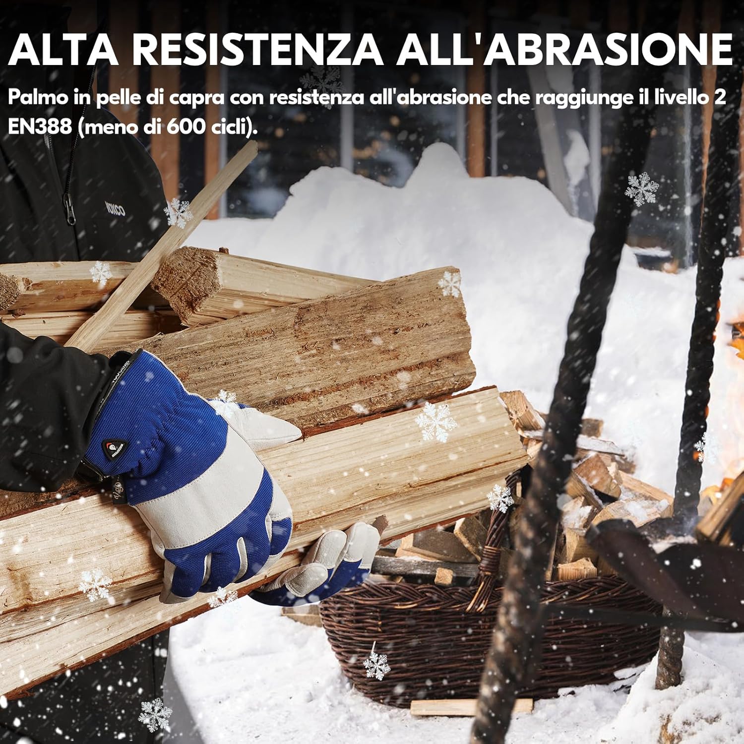 Thumbnail 3 de Vgo… PA7226FLWP: guanti da lavoro invernali impermeabili per freddo fino a 0°C, in pelle di maiale