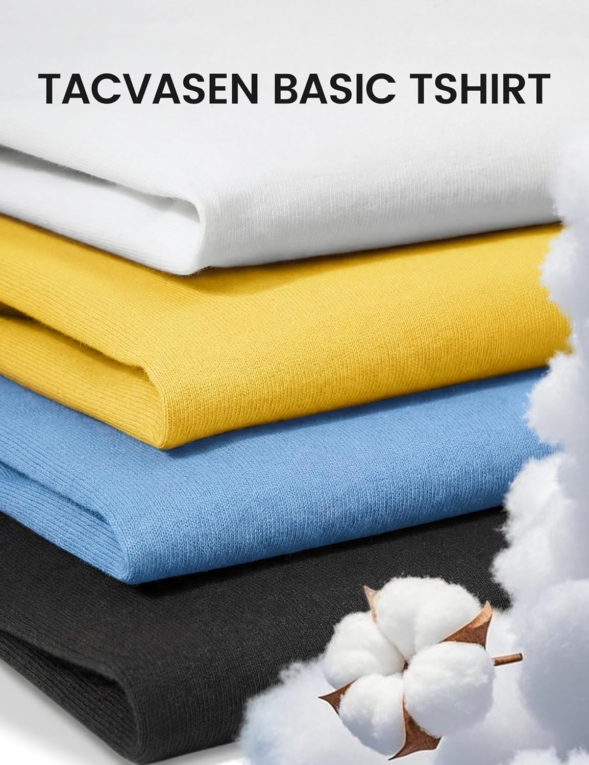 Thumbnail 5 de TACVASEN Men's T-Shirts Cotton Tshirt UPF 50+ – Lightweight, Quick-Dry and Breathable