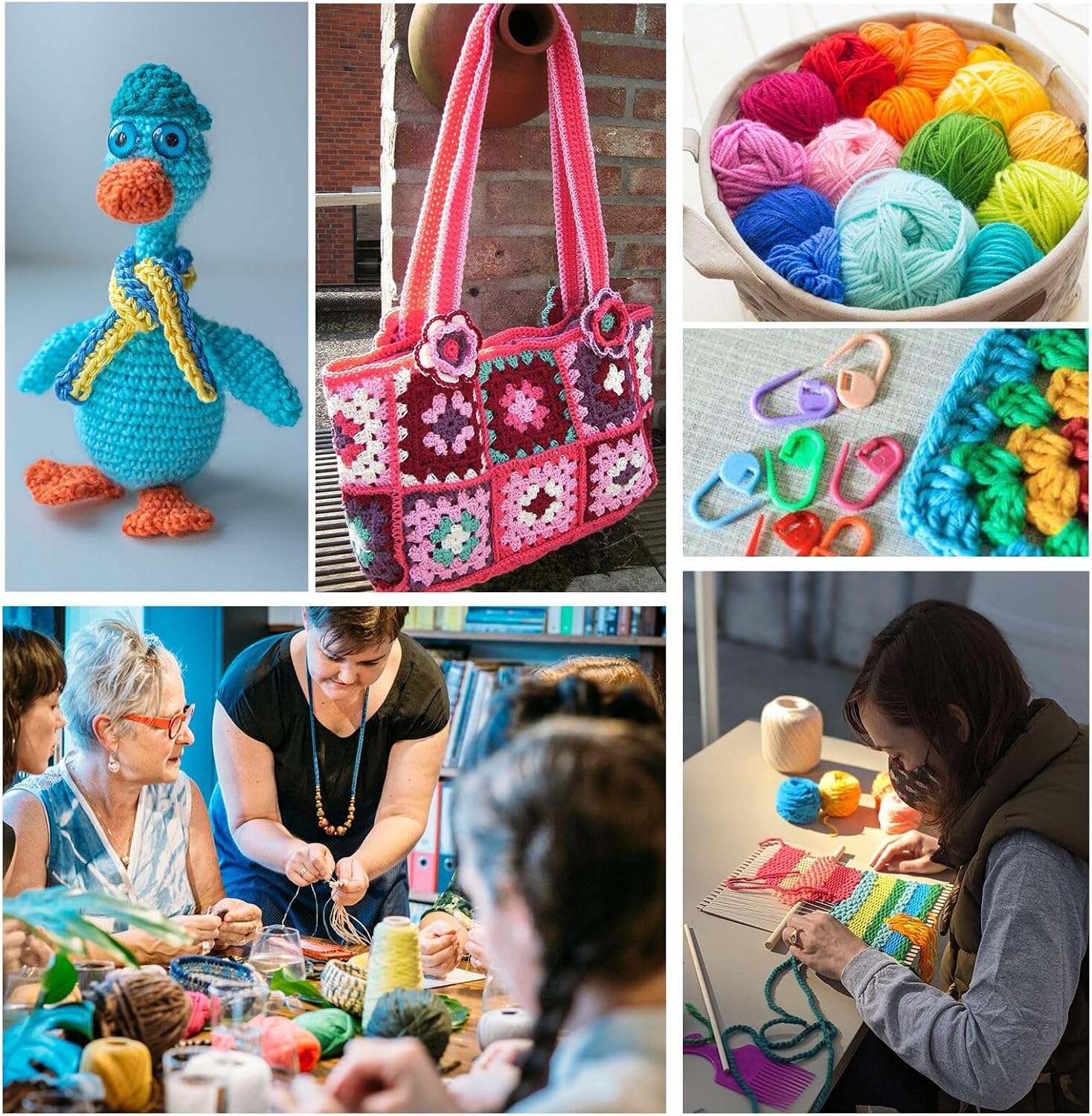 Detalle 2 de YINVA Crochet Kit 15 Colours 25g balls