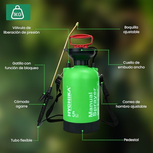 Thumbnail 7 de HYCHIKA Pulverizador a presión 5 L para jardinería