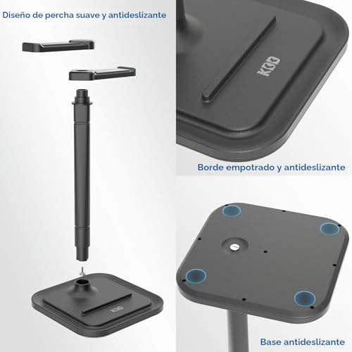 Thumbnail 8 de KDD 2 Soporte Auriculares Mesa: brazo giratorio, base amplia y versión plegable para teléfono