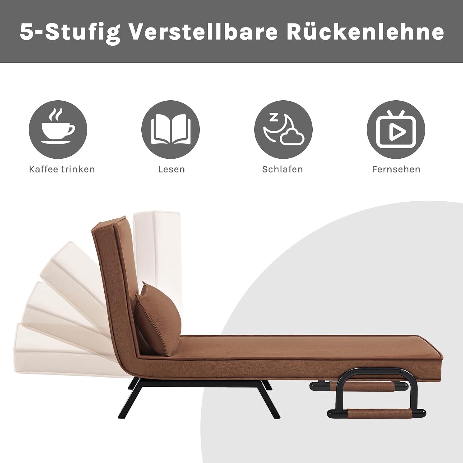 Thumbnail 4 de WOLTU Schlafsessel 3‑in‑1 65x75x78 cm