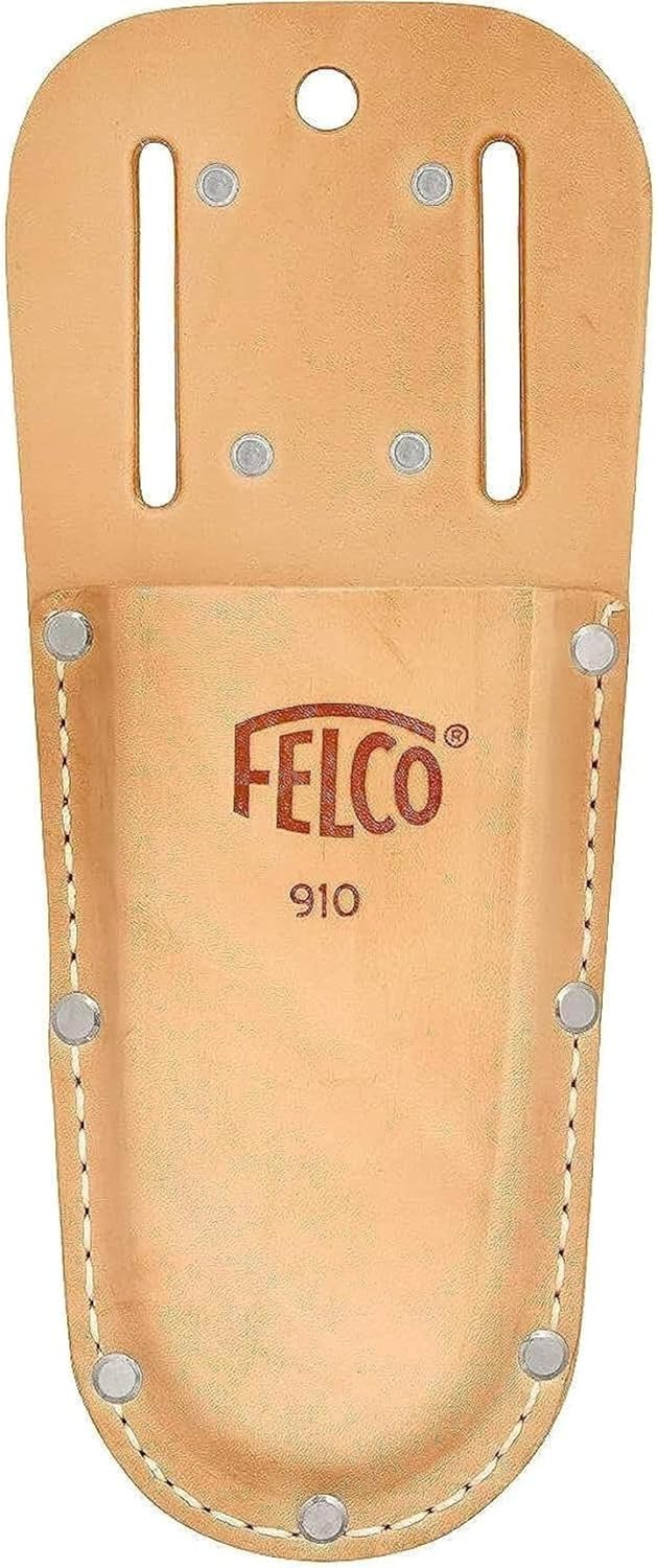 Detalle de FELCO 910 Ledertasche – Ledertasche für Gartenschere, Gürteletui mit Clip & Schlaufe