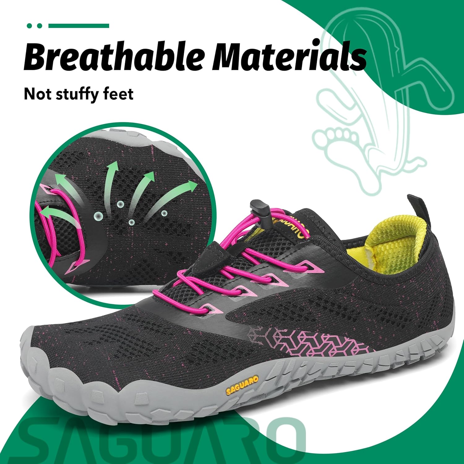 Thumbnail 2 de SAGUARO chaussures minimalistes unisexe fitness, jogging et multisports (indoor & outdoor)