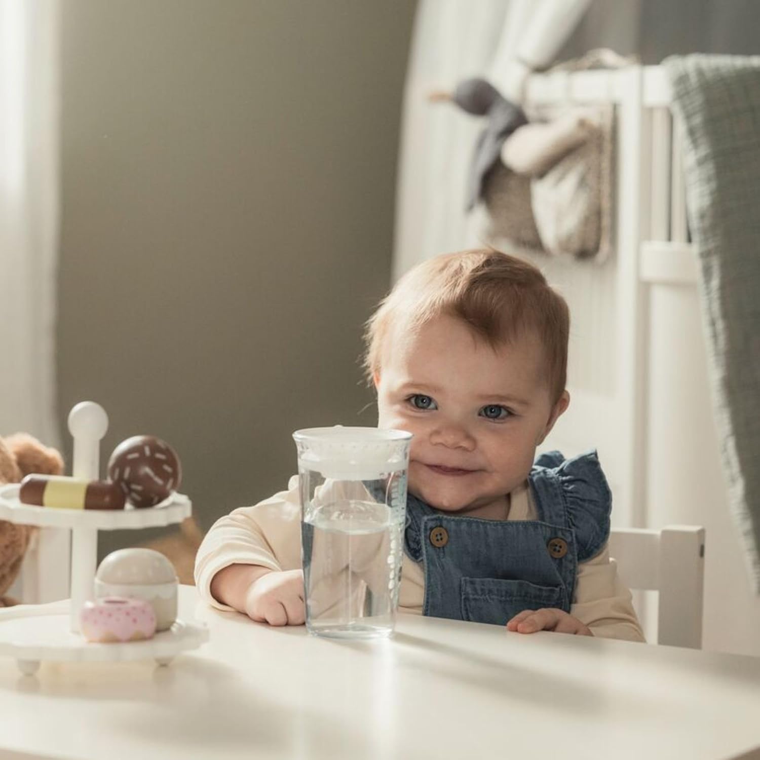 Thumbnail 6 de MAM Easy to Drink Cup 360° (set da 2 da 290 ml) con valvola 360° anti-perdite, tazza bambini 8m+ in Tritan trasparente – verde