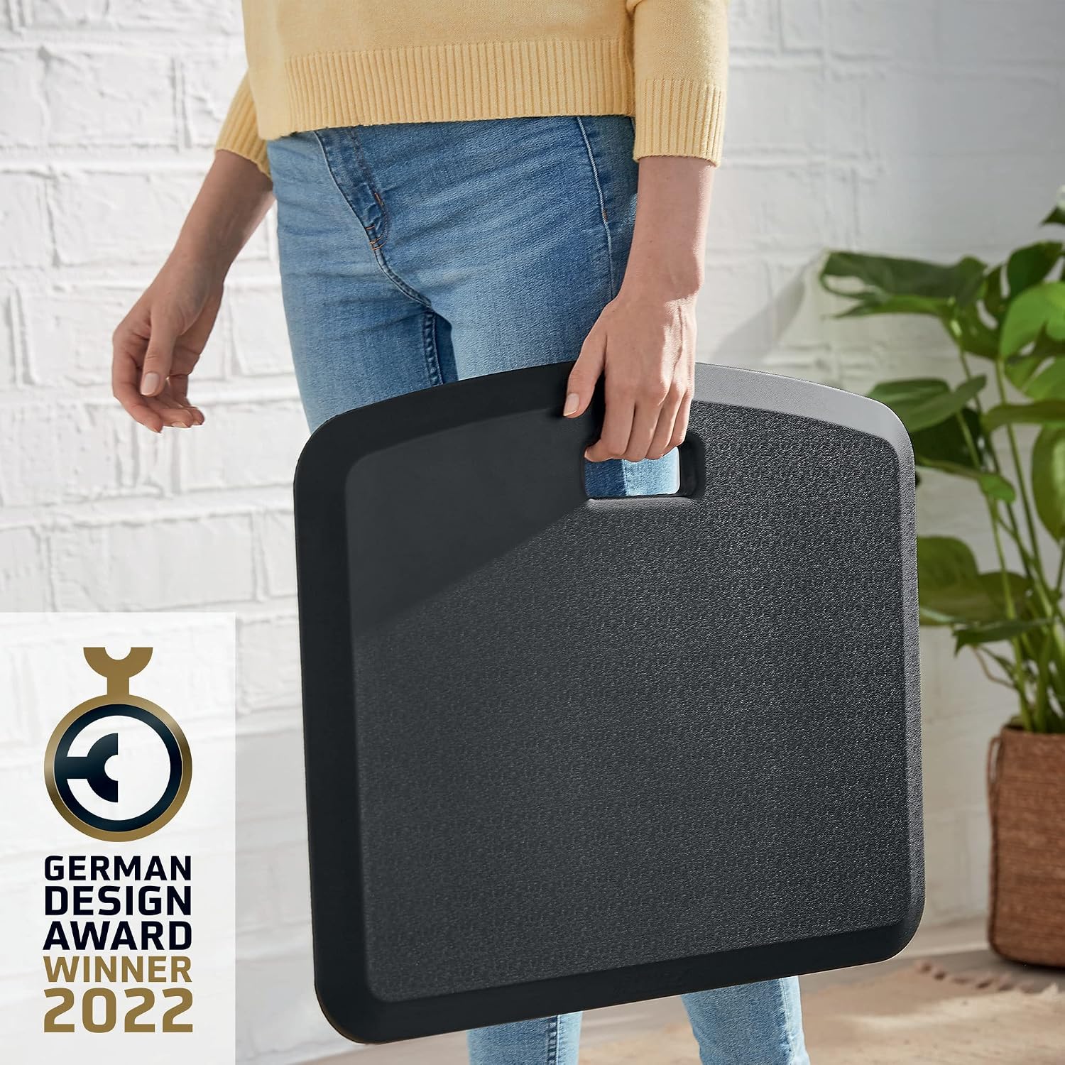 Detalle de Leitz Ergo Cosy Tappetino Antifatiga Imbottito in Gomma Piuma, 457 x 560 x 20 mm – Grigio Velluto